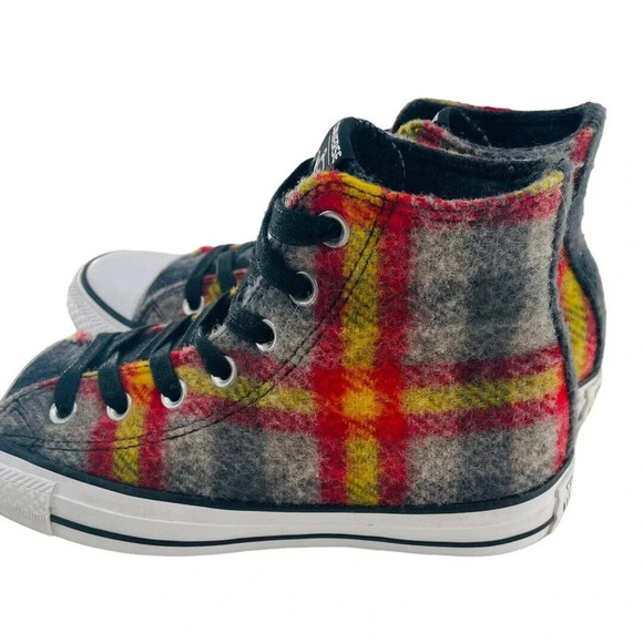 Converse X Woolrich Hi-Top Sneakers Chuck Taylor All Star Wool Size M 4.5 W 6.5 - Picture 5 of 16